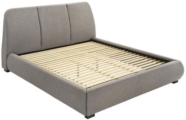 Coaster® Mokena Taupe California King Upholstered Platform Panel Bed-1