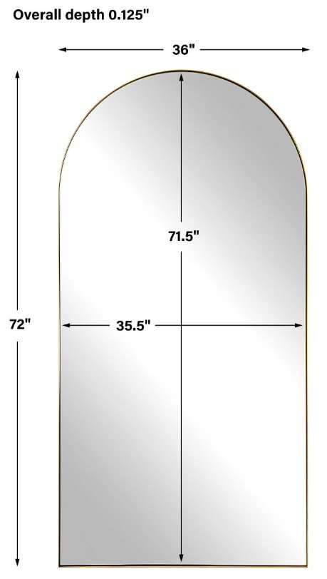Uttermost® Crosley Antique Brass Arch Mirror-2