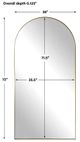 Uttermost® Crosley Antique Brass Arch Mirror-2