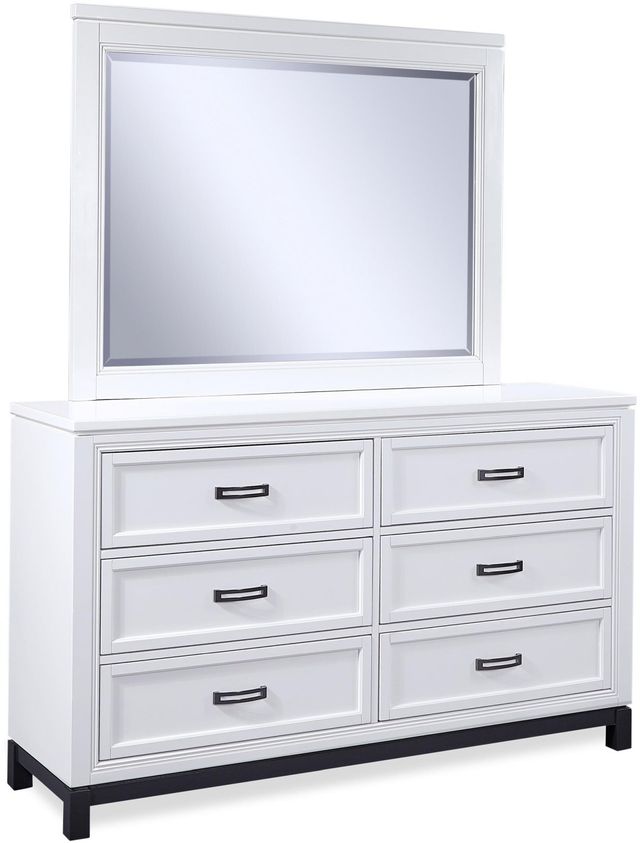 Aspenhome® Hyde Park White Paint Landscape Mirror-3