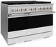 ZLINE Marino 48" Stainless Steel Pro Style Dual Fuel Range with White Matte Door-3