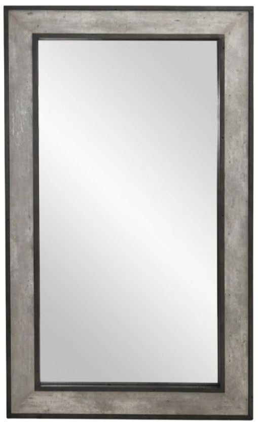 Classic Home Webster Weathered Cement Floor Mirror-0
