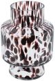 A & B Home Clear Glass Accent Vase with Artistic Amber Spots-0