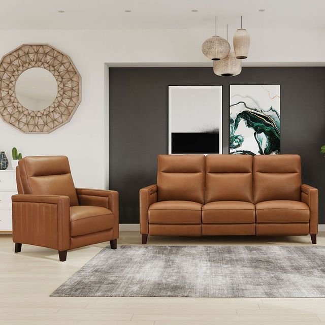 Aurora Furniture Timberland Cognac Power Recliner-2