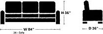 Edgewood Furniture Laporta Silver Sofa-1