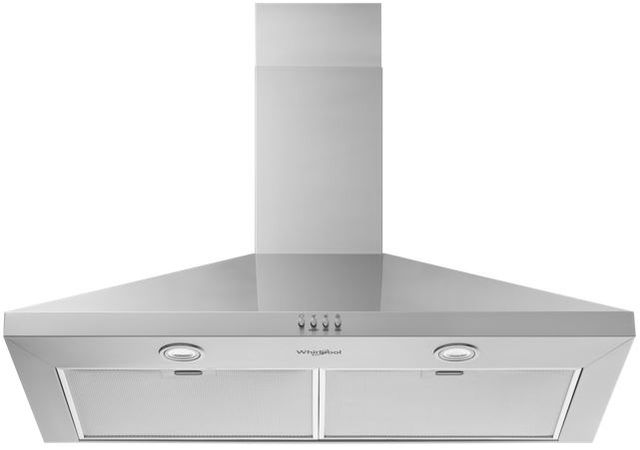 Whirlpool® 36" Stainless Steel Wall Mounted Range Hood with Grease Filter-3