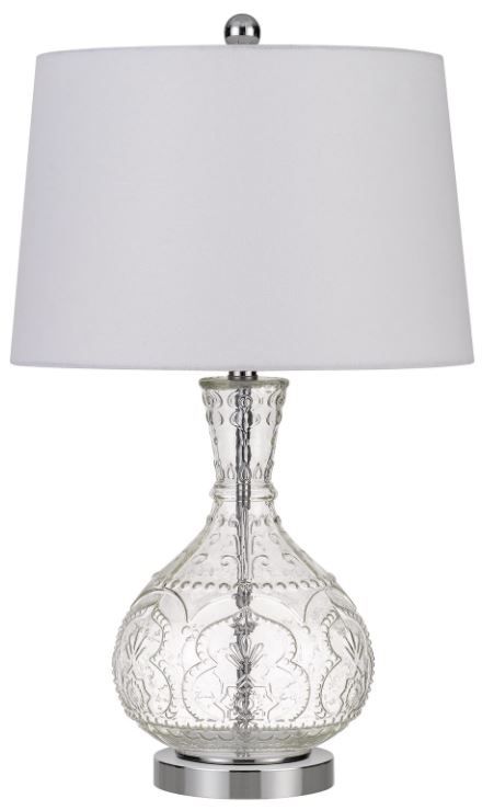 Cal® Lighting & Accessories Nador Brushed Steel Table Lamp-0