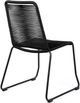 Armen Living Shasta 2-Piece Black Rope/Steel Outdoor Dining Side Chair Set-3