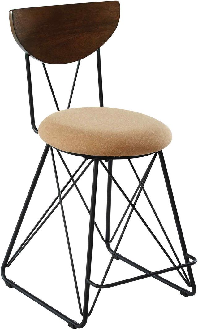 Coaster® Black And Gold Semicircle Back Counter Stool-0