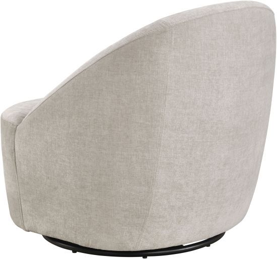 Coaster® Leon Beige Upholstered Swivel Accent Chair-4