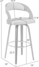 Armen Living Shelly Brown/Walnut Counter Stool-3