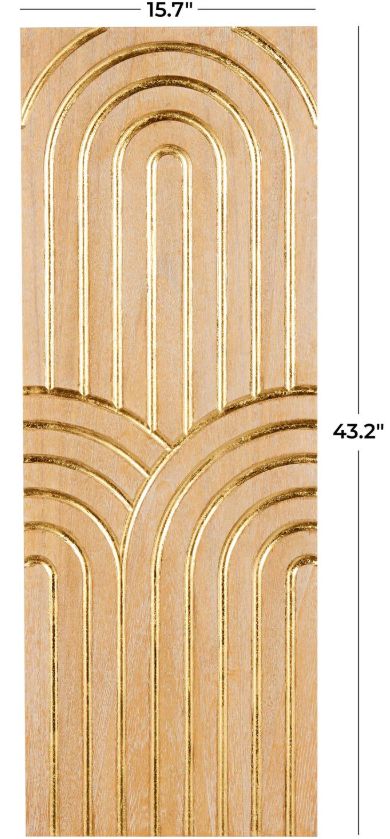 Deco Marche Light Brown Geometric Panel Wall Decor-3