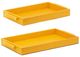 A & B Home Orinoco 2-Piece Warm Orange Crocodile Print Tray Set-0