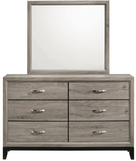 Coaster® Valen Light Taupe Dresser and Mirror Set-3