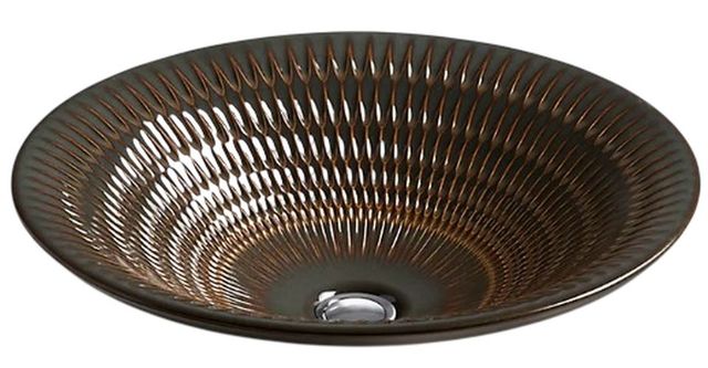 Kohler Derring® Carillon® Bourbon Rutile 17.75" Round Drop-In Bathroom Sink, No Overflow-0