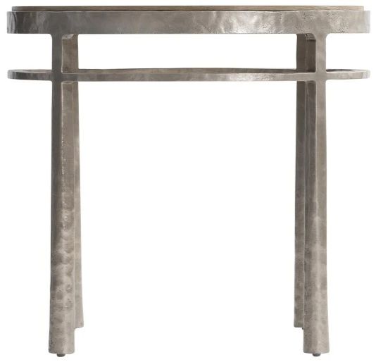 Bernhardt Aventura Marcona Side Table with Frosted Nickel Base-2