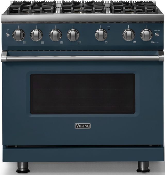 Viking® 5 Series 36" Squall Pro Style Gas (LP) Range with Polished Chrome Trim-0