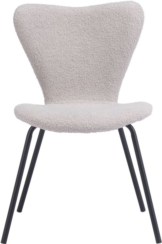 Zuo® Modern Thibideaux Light Gray Dining Chair-2