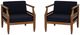 Linon Corolla 2-Piece Navy Acacia/Fabric Outdoor Club Chairs-0