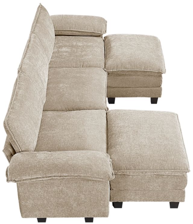 Homelegance® Dublin 5-Piece Taupe Modular Sectional with Ottoman-3