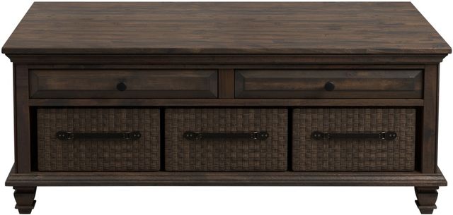 Coaster® Whitfield Weathered Burnish Brown Storage Coffee Table-0
