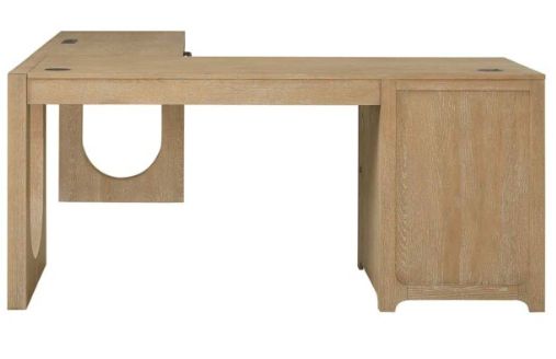 Martin Furniture Canyon Drive Natural Oak L-Shape Pedestal Desk with Open Return-2