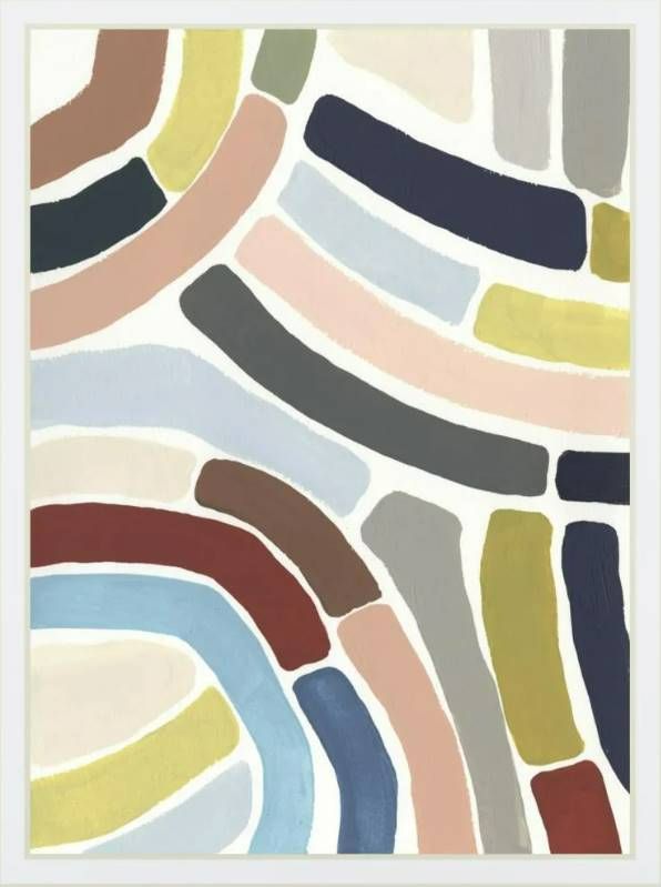 Classy Art Mosaic Curve I by June Erica Vess Wall Art-1
