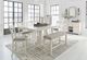 Signature Design by Ashley® Robbinsdale Antique White Upholstered Bar Stool-1