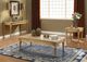ACME Furniture Daesha Brown Marble Top Sofa Table with Antique Gold Base-4