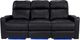 RowOne Prestige Home Entertainment Seating Black 3-Chair Sofa-0