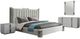 VIG Furniture Modrest Token 5-Piece Cream/Stainless Steel/White Bedroom Set-0