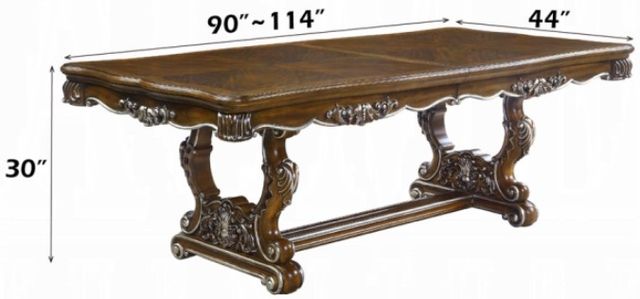ACME Furniture Latisha Antique Oak Trestle Dining Table-2