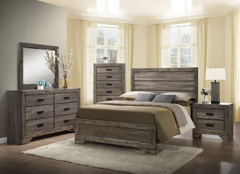 Elements International Nathan Gray Oak Dresser - Thumbnail 3