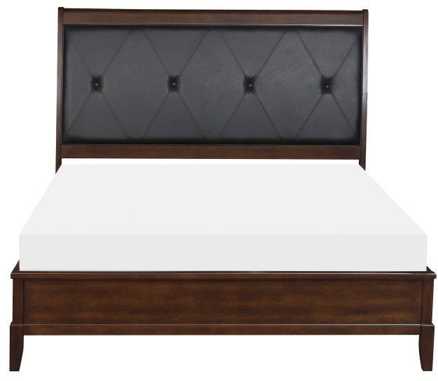 Homelegance® Cotterill Dark Cherry California King Panel Bed-2