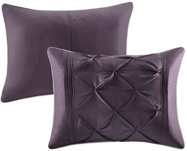 Olliix by Madison Park Laurel 7 Piece Plum Full Tufted Comforter Set-1