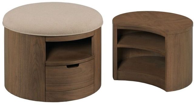 Hammary® Hidden Treasures 2-Piece Beige/Brown Duo Ottoman Table Set-2
