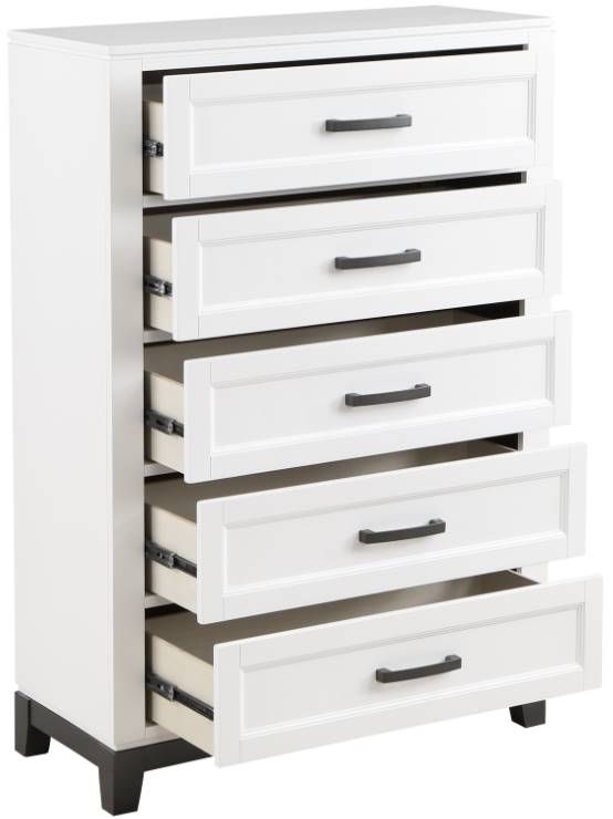 Homelegance® Garretson Metallic Gray/White 5-Drawer Chest-3