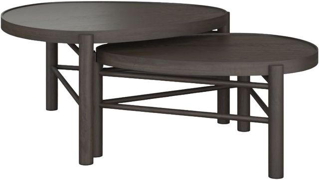 Magnussen Home® Hadleigh Black 2-Piece Coffee Bean Shaped Nesting Cocktail Table Set-0