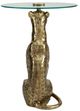 Signature Design by Ashley® Vallain Glass Top Accent Table with Antique Gold Base -3