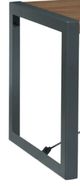 Elements International Industrial Walnut Brown Dining Table with Black Base-2
