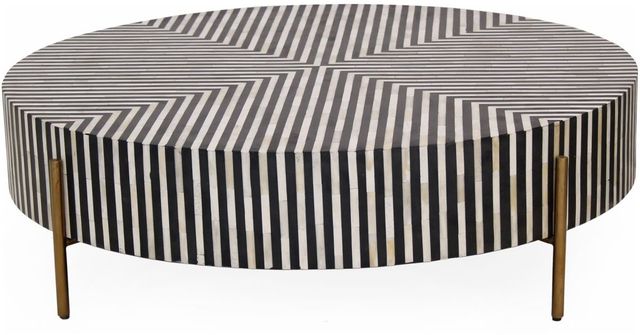 Moe's Home Collection Chameau Black/White Large Coffee Table-1
