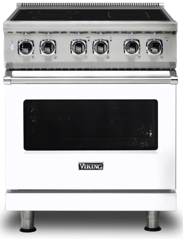 Viking® 5 Series 30" White Slide In Electric Range-0