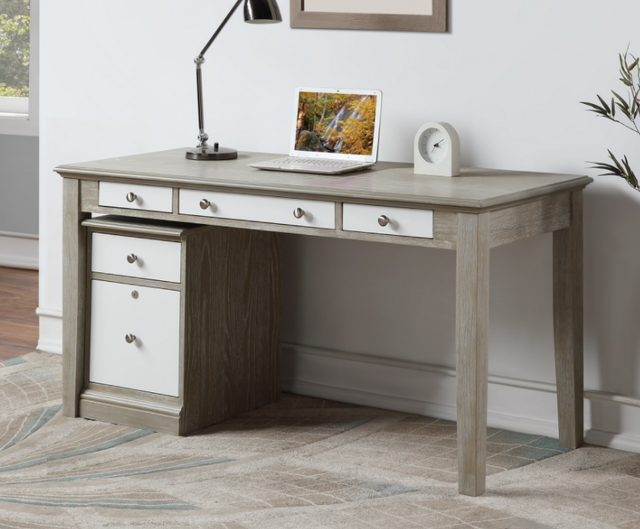 Winners Only® Berkeley Gray Oak/White Writing Desk-3