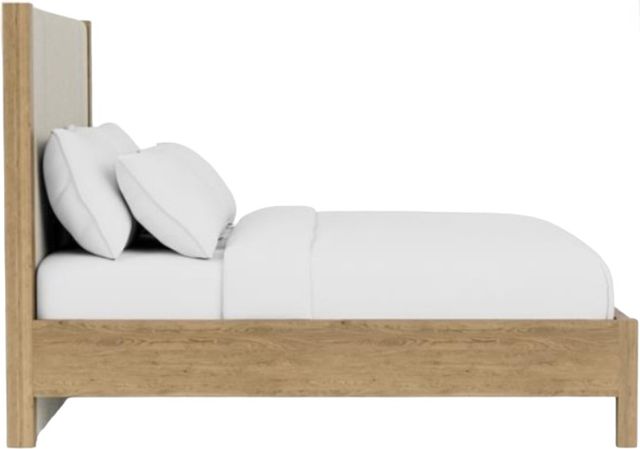 Riverside Furniture Davie Gray/Pale Oak King Upholstered Panel Bed-2