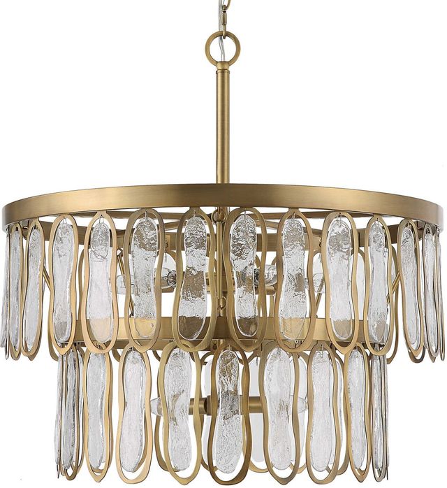 Uttermost® Aurelie Antique Brass 9-Light Round Pendant-3
