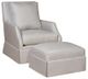 King Hickory Customizable Emma Fabric Skirted Swivel Chair-1