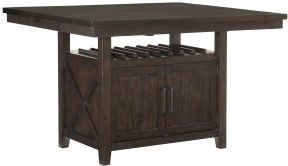 Mazin Furniture Oxton 5 Piece Dark Cherry Counter Height Dining Set-2
