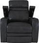 RowOne Cortés Home Entertainment Seating Black 2-Arm Power Recliner-1