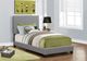 Monarch Specialties Inc. Grey Faux Leather Twin Bed-3