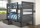 Donco Kids Mission Twin/Twin Bunk Bed with Dual Under Bed Drawers-0